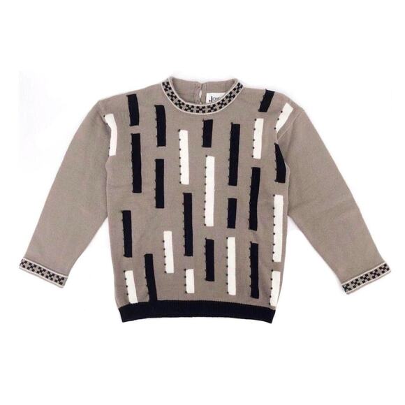 90s geometric print sweater 1990s vintage - Picture 1 of 4